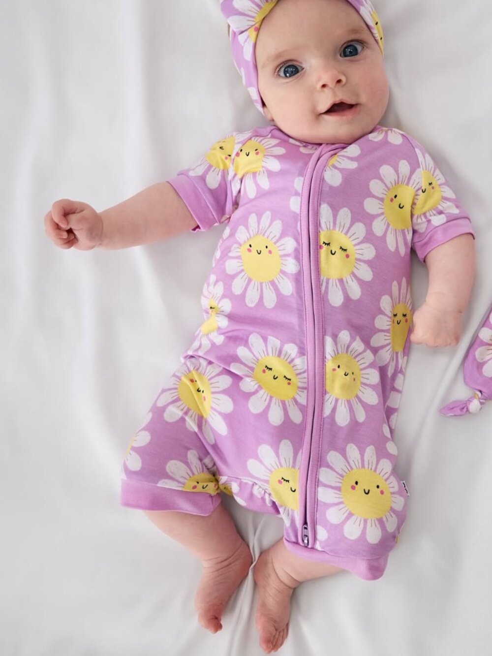 Little Sleepies Flower Power Shorty Zippy 18-24 Months